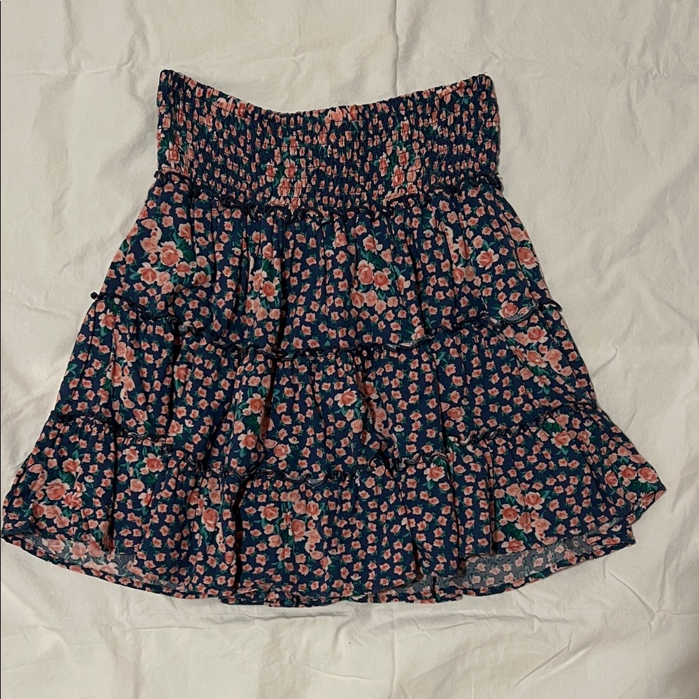American Eagle Outfitters Dark Blue Floral Mini Skirt